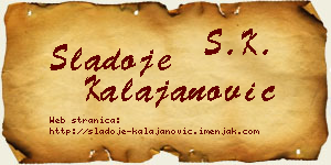 Sladoje Kalajanović vizit kartica
